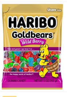 (S1 - 01) Box - US - Haribo Gold Bears - Wild Berry 5oz(142g) x 12 Units - SugarMarket.ca