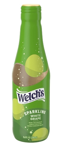 (S1 - 01) Us - Beverage - Glass Bottles - Welch - Sparkling WHITE Grape Juice 8.4 fl oz (243g) x 1 unit (Buyer is responsible if drinks may leak during shipping and weather) - SugarMarket.ca
