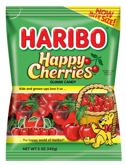 (S1 - 01) US - Haribo Twin Cherries (Happy Cherry) 5oz (142g) x 1 Unit - SugarMarket.ca
