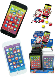 (S1 - 02) Box - CHINA - Kidsmania - Mi - PHONE Dubble Bubble Gum x 12 units - SugarMarket.ca