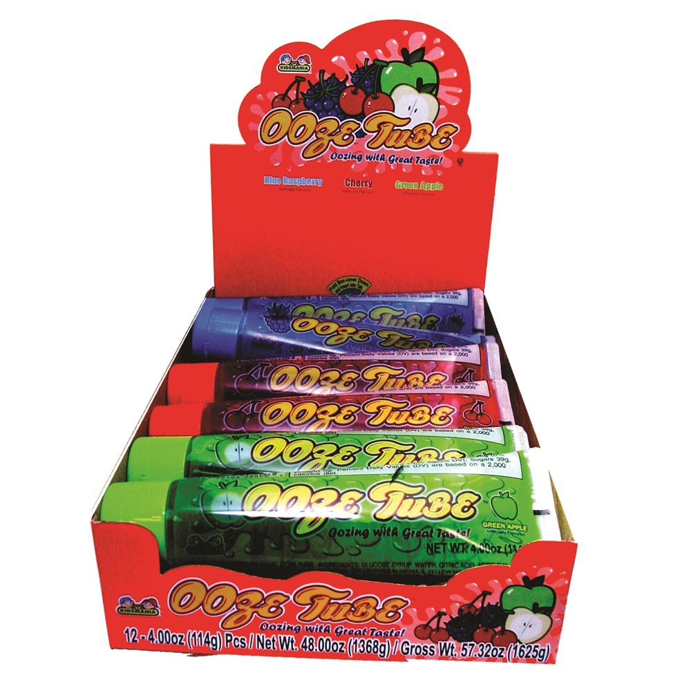 (S1 - 02) Box - CHINA - Kidsmania Ooze Tube Assorted x12 units - SugarMarket.ca