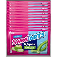 (S1 - 02) Box - MEXICO - Wonka Sweetart Ropes Share size - Sour Apple 3.5oz (99g) x 12 units - SugarMarket.ca