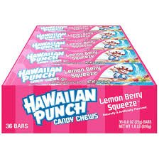 (S1 - 02) Box - US - ADAMS & BROOKS Hawaiian Punch Chews Bar - Lemon Berry Squeeze 0.8OZ (23G) X 36 UNITS - SugarMarket.ca