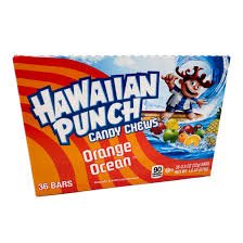 (S1 - 02) Box - US - ADAMS & BROOKS Hawaiian Punch Chews Bar - Ocean Orange 0.8OZ (23G) X 36 UNITS - SugarMarket.ca