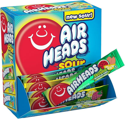 (S1 - 02) Box - US - Airheads SOURS Variety Assorted - 0.55oz(15.6g) x 60 Units - SugarMarket.ca
