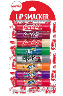 (S1 - 02) Box - US - Lip Smacker Coca - Cola, Sprite, Barq and Fanta Flavour 8 - PK x 1 Blister - SugarMarket.ca