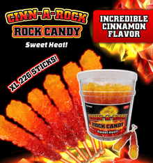 (S1 - 03) Box - CHINA - Espeez - Rock Candy on a Stick - Cinn - A - Rock - Tub 36 Units. - SugarMarket.ca