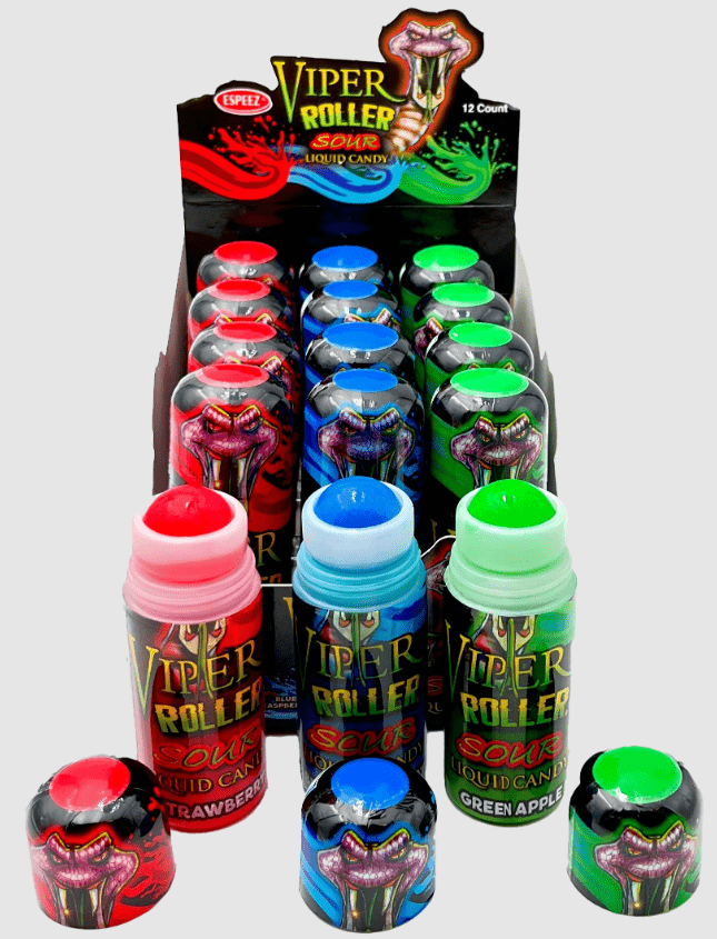 (S1 - 03) Box - CHINA - Espeez Viper - Sour Candy - ROLLER x 12 units - SugarMarket.ca