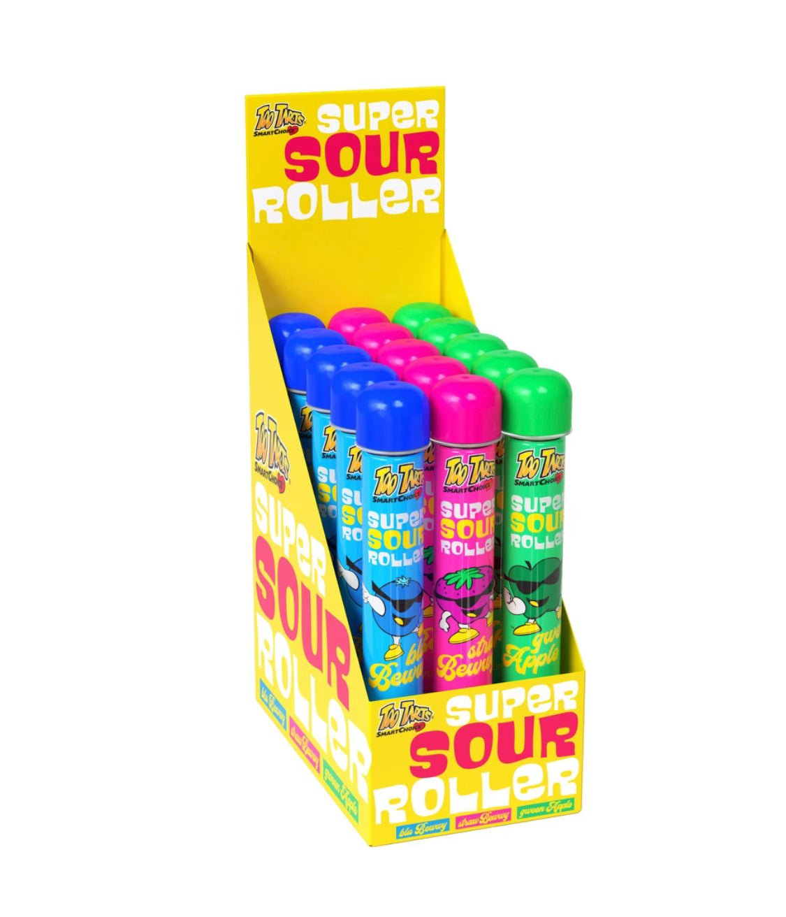 (S1 - 03) Box - CHINA - Too Tarts - Super Roller Candy - Sour 3.5oz (99g) x 15 units - SugarMarket.ca