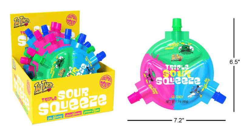(S1 - 03) Box - CHINA - Too Tarts - Triple Squeeze - Sour 1.5OZ (42G) x 12 units - SugarMarket.ca