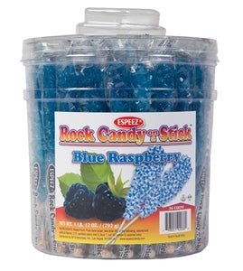 (S1 - 03) Box - CHINA - Tub - espeez - Rock Candy on a Stick - Blue 36 Units - SugarMarket.ca