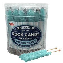 (S1 - 03) Box - China - Tub - espeez - Rock Candy on a Stick - Light Blue Cotton Candy x 36 units - SugarMarket.ca