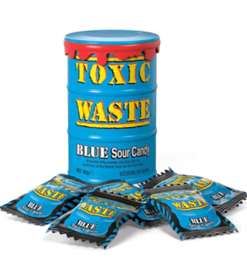 (S1 - 03) Box - Pakistan - Toxic Waste Drums - Sour Blue Drums 1.48oz (42g) x 12 units - SugarMarket.ca