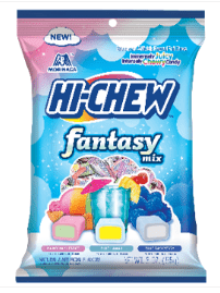 (S1 - 03) Box - US - Hi - Chew Bag - Fantasy Mix (Rainbow Shrbt, Blue Hawaii, Blue Rasp) 3oz (85g) x 6 units - SugarMarket.ca