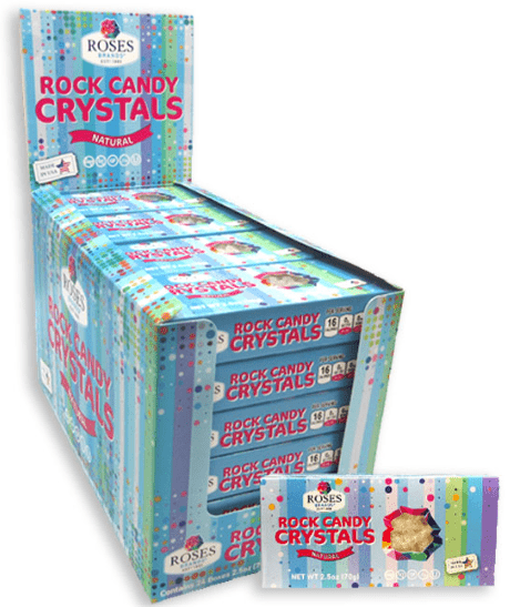 (S1 - 03) Box - US - ROCK CANDY CRYSTALS BOX - CLEAR 2.5oz x 24 units - SugarMarket.ca