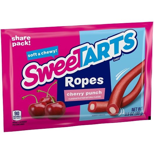 (S1 - 03) Box - US - Sweetart Ropes Share Size - Cherry Punch 3.5oz (99g) x 12 units - SugarMarket.ca