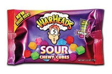 (S1 - 03) Box - US - Warheads Sour Chewy Cubes 2 oz Standard size x 15 units - SugarMarket.ca