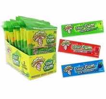 (S1 - 03) Box - US - Warheads Sour Gum 4 - PK Peg Bag x 10 Bags - SugarMarket.ca