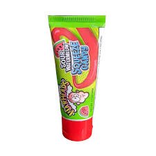 (S1 - 03) Box - US - Warheads Squeeze Candy Tube - Sour Watermelon 2.25oz x 12 units - SugarMarket.ca