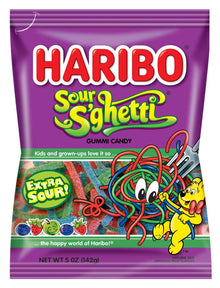 (S1 - 03) BRAZIL - Haribo Sour Sghetti (Zing) 5oz (142g) x 1 Unit - SugarMarket.ca