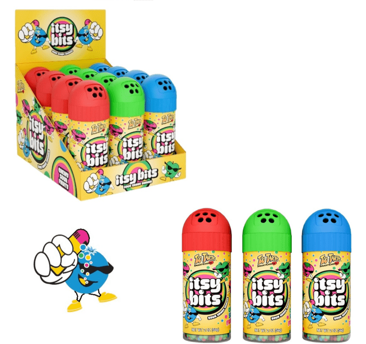 (S1 - 03) China - Too Tarts - Itsy Bits Candy Shaker 2oz (56.69g) x 1 unit - SugarMarket.ca