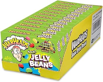 (S1 - 04) Box - Brazil - Theater Box Warheads Sour Jelly Beans 4oz x 12 units - SugarMarket.ca