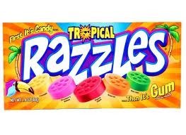 (S1 - 04) Box - Canada - Razzles Tropical Pouch 24 units - SugarMarket.ca