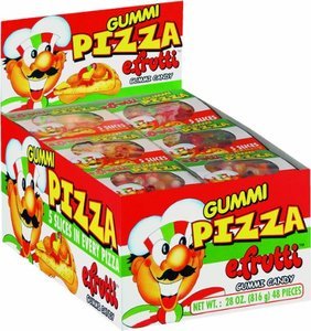 (S1 - 04) Box - CHINA - eFrutti Gummi Pizza (wrapped) 48 units - SugarMarket.ca