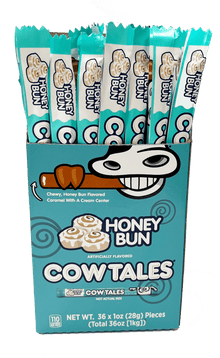 (S1 - 04) Box - US - Cow Tales Honey Bun 1oz(28g) x 36 Units - SugarMarket.ca