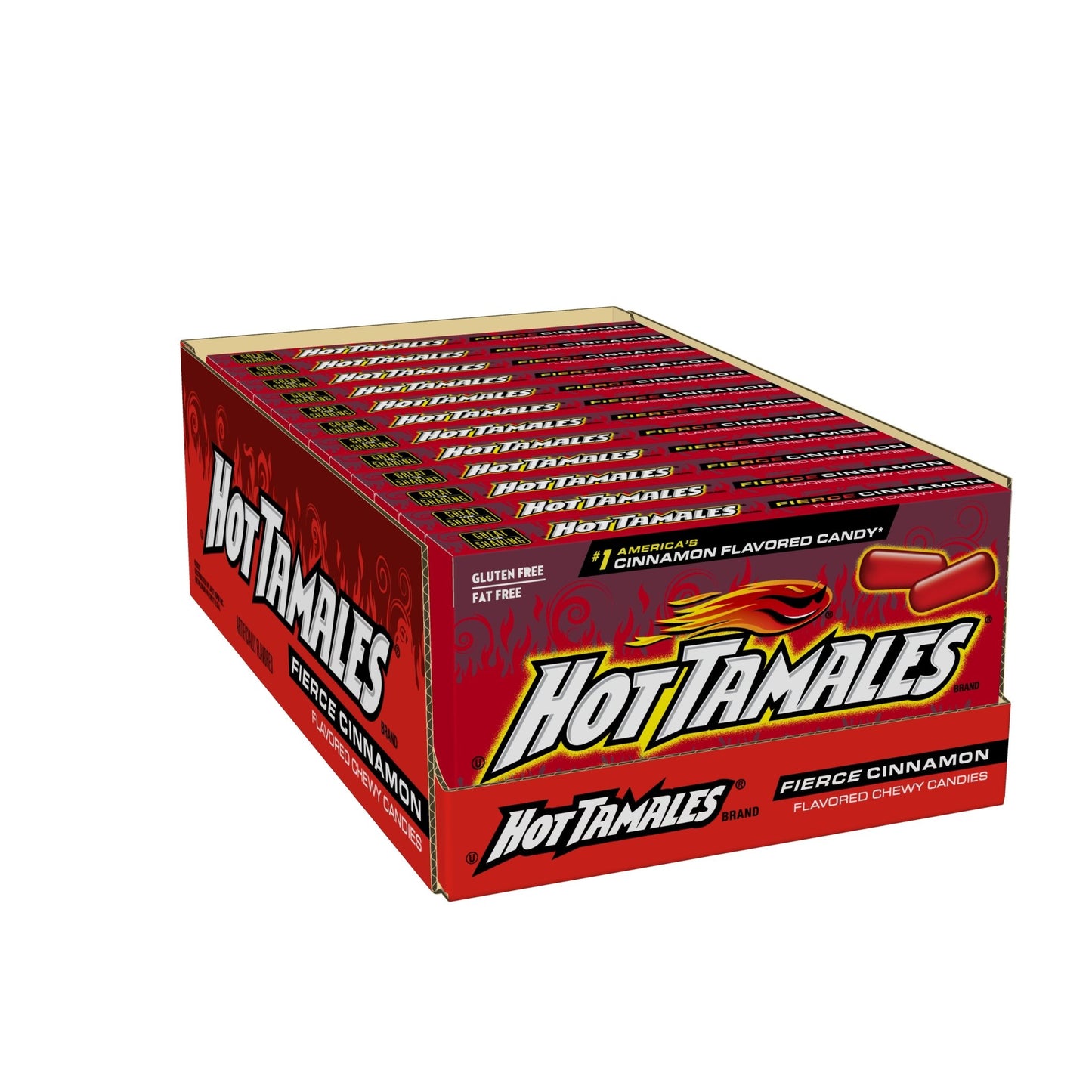 (S1 - 04) Box - US - Theater Box Hot Tamales Fierce Cinnamon 4.25oz x 12 Units - SugarMarket.ca