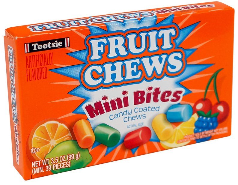 (S1 - 04) Box - US - Theater Box - Tootsie Roll - Fruit Chew Mini Bites 3.5oz (99g) x 12 units - SugarMarket.ca