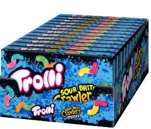 (S1 - 04) Box - US - Theater Box Trolli Sour Brite Crawler - 3.5oz (99g) x 12 Units - SugarMarket.ca