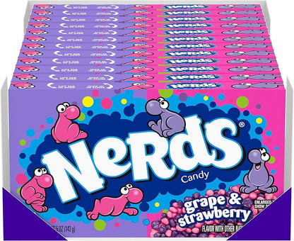 (S1 - 04) Box - Us - Theater Box WONKA Nerds Grape Strawberry X 12 UNITS - SugarMarket.ca