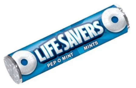 (S1 - 04) US - Lifesavers Hard Roll Peppermint 0.84 oz (24g) x 1 Unit - SugarMarket.ca