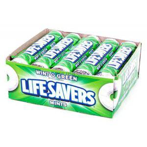 (S1 - 04) US - Lifesavers Hard Roll Wintogreen 0.84 oz (24g) x 1 Unit - SugarMarket.ca