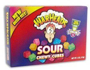 (S1 - 04) US - Theater Size Warheads Chewy Cubes 4 oz (113g) x 1 Unit - SugarMarket.ca