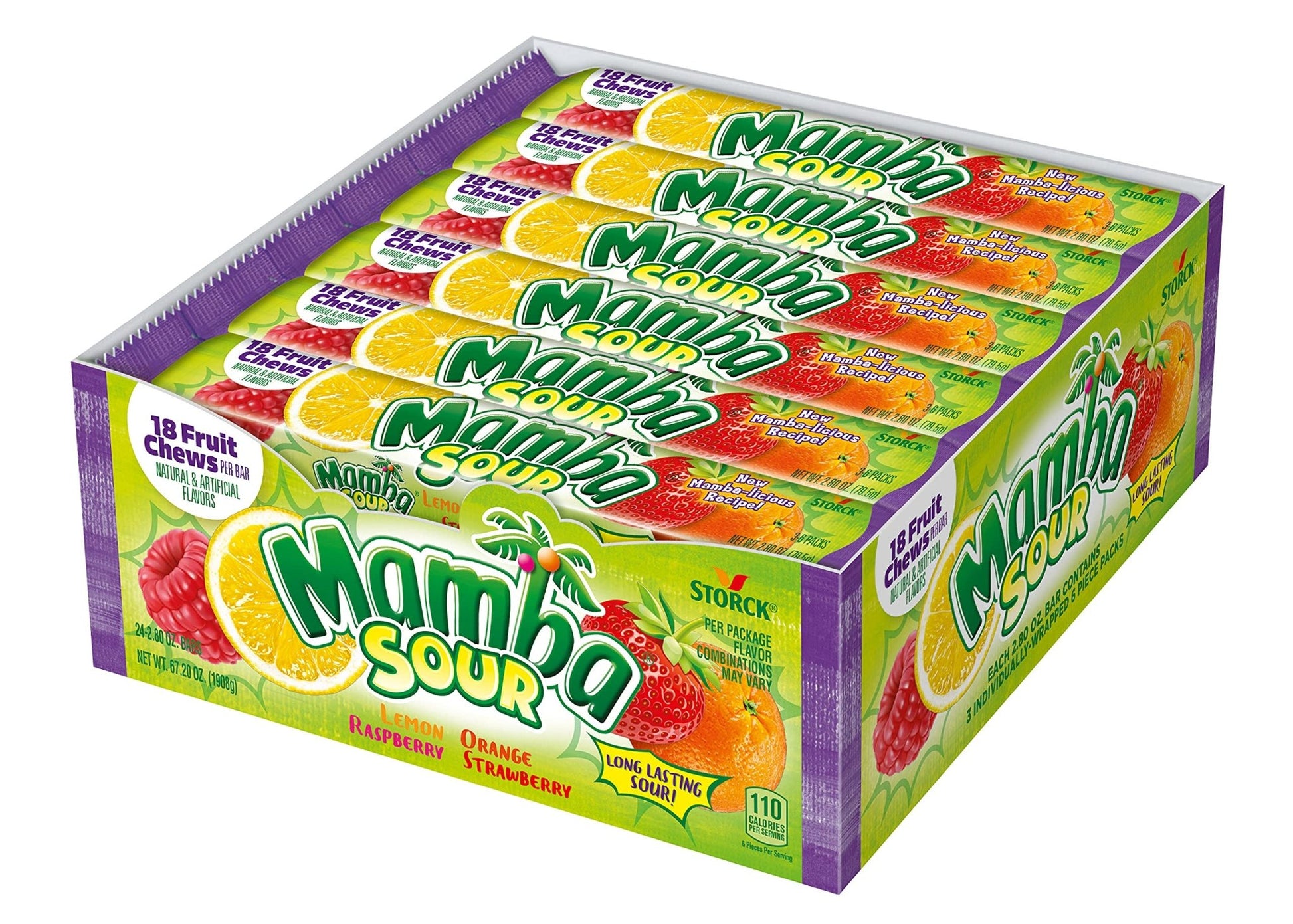 (S1 - 05) Box - GERMANY - Mamba stick pack - Sour 2.80 oz (24 Units) - SugarMarket.ca