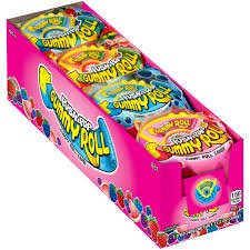 (S1 - 05) Box - SPAIN - Topps Push Pop Gummy Roll 1.4oz x 8 units - SugarMarket.ca
