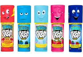 (S1 - 05) Box - TAIWAN - Topps - Push Pop Jumbo 1.6oz (30g) x 18 Units - SugarMarket.ca