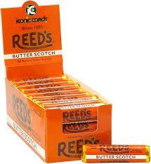 (S1 - 05) Box - Uk - Iconic Reeds Rolls - Butter Scotch 1.1oz (29g) x 24 units - SugarMarket.ca