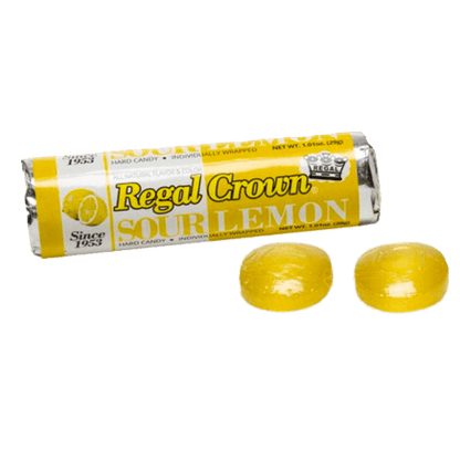 (S1 - 05) Box - UK - Iconic Regal Crown Rolls - Sour Lemon 1.01oz (29g) x 24 units - SugarMarket.ca