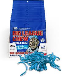 (S1 - 05) Box - US - Big League Chew Blue Raspberry 2.12oz(60g) x 12 Units - SugarMarket.ca