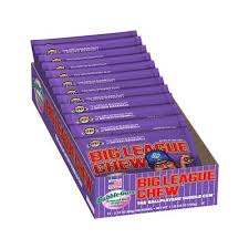 (S1 - 05) Box - US - Big League Chew Grape 2.12oz(60g) x 12 Units - SugarMarket.ca