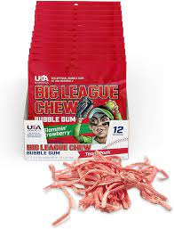 (S1 - 05) Box - US - Big League Chew Strawberry 2.12oz(60g) x 12 Units - SugarMarket.ca