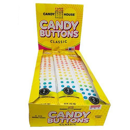 (S1 - 05) Box - US - Doscher Candy House Candy Buttons - Standard Size 0.50oz (14g) x 24 units - SugarMarket.ca