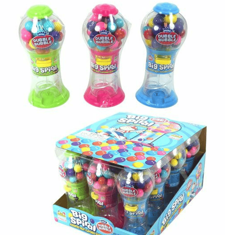 (S1 - 05) CHINA - Kidsmania Dubble Bubble Big Spiral x 1 unit - SugarMarket.ca