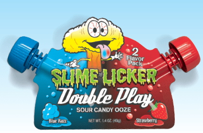 (S1 - 05) PAKISTAN - Toxic Waste Slime Licker - DOUBLE PLAY - Blue Razz & Strawberry 1.4oz (39.69g) x 1 unit - SugarMarket.ca