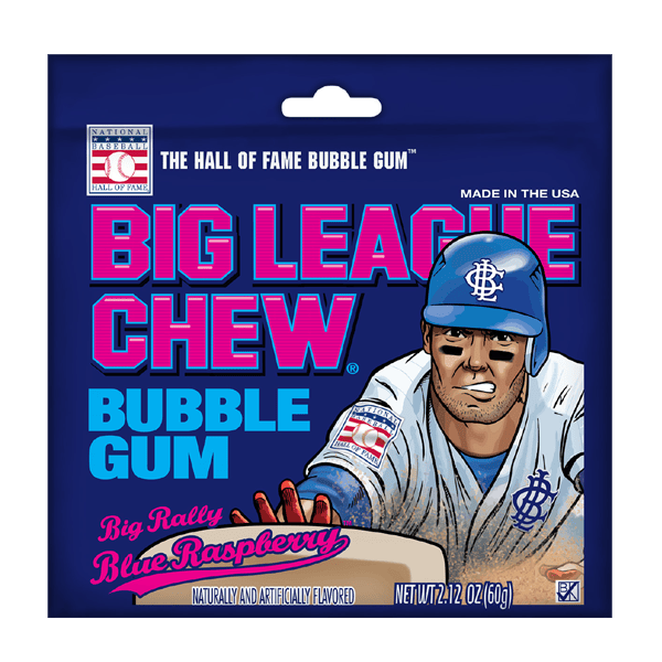 (S1 - 05) US - Big League Chew Blue Raspberry 2.12oz(60g) x 1 Unit - SugarMarket.ca