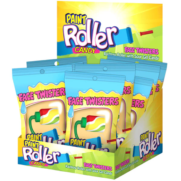 (S1 - 06) Box - China - Face Twisters - Paint Roller Candy 0.78oz (22g) x 12 units - SugarMarket.ca