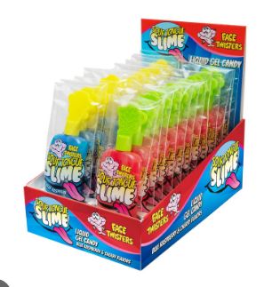 (S1 - 06) Box - China - Face Twisters Sour Tongue Slime - Blue Ras/Chry 1.4 oz(40g) x 24 Units - SugarMarket.ca
